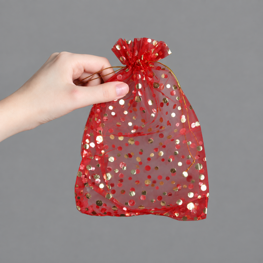 Tül Kese Puantiyeli 15x24 cm 100'lü Paket