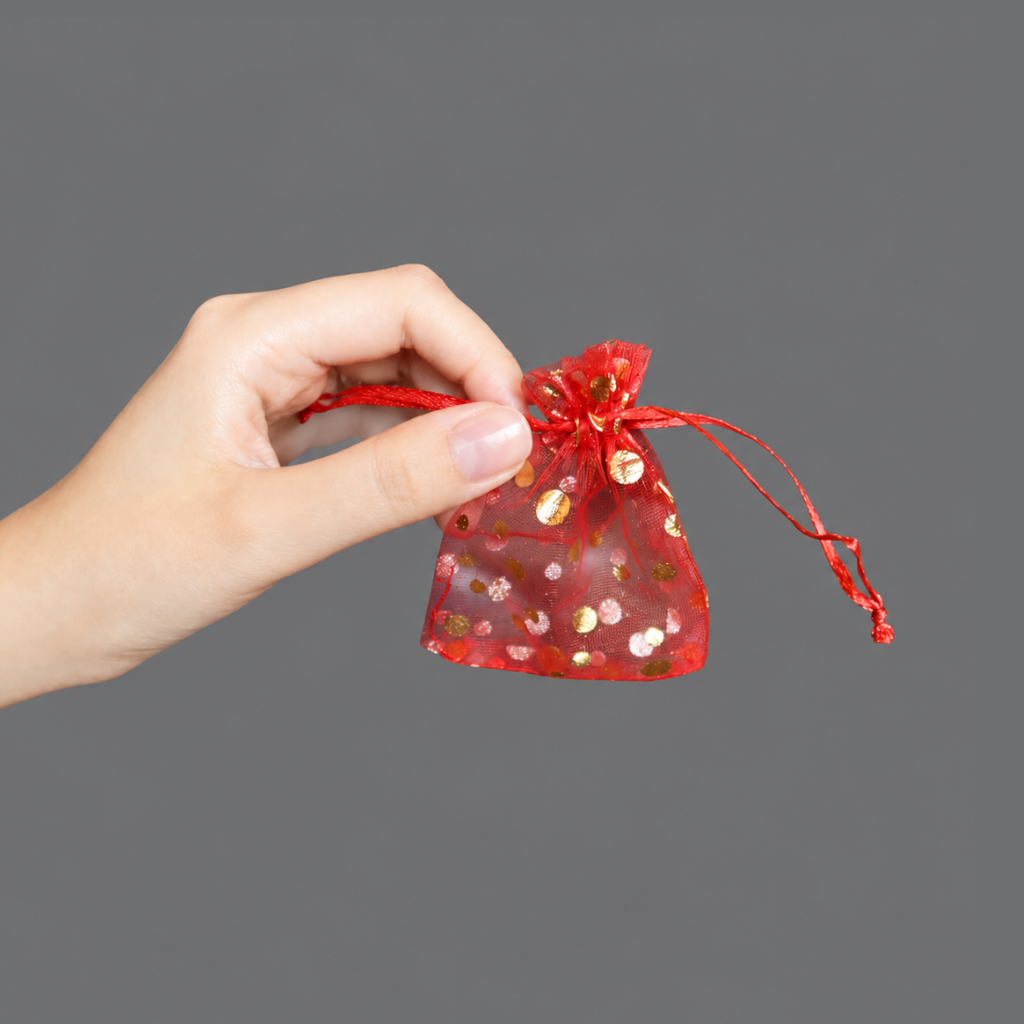 Tül Kese Puantiyeli 7x9 cm 100'lü Paket