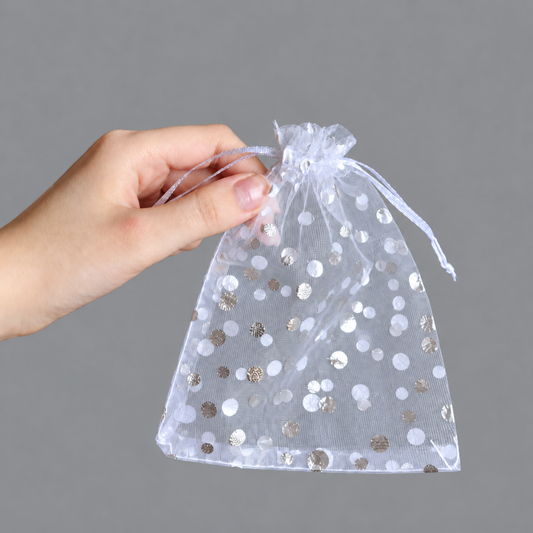 Tül Kese Puantiyeli 12x15 cm 100'lü Paket