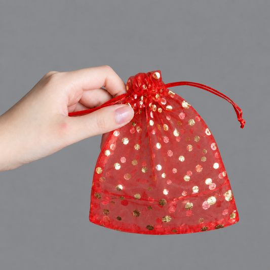Tül Kese Puantiyeli 12x15 cm 100'lü Paket