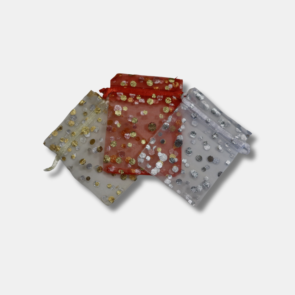 Tül Kese Puantiyeli 7x9 cm 100'lü Paket