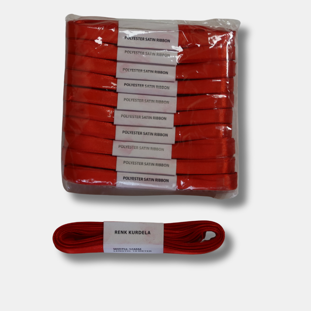 Saten Kurdele 1 cm 10'lu Paket