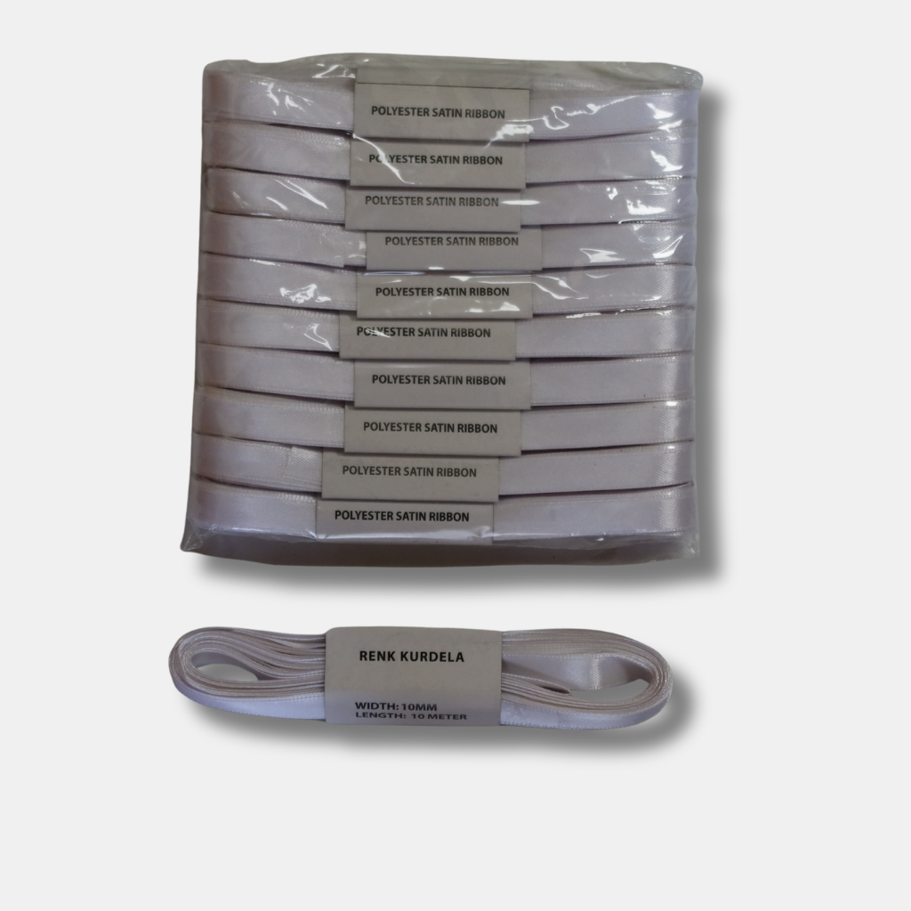 Saten Kurdele 1 cm 10'lu Paket