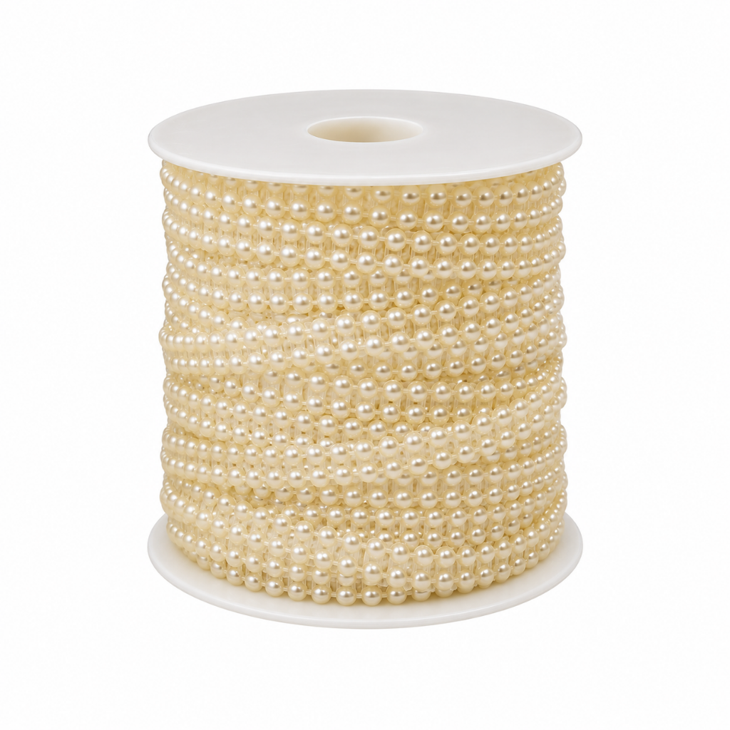 Çift Sıra Yarım İnci 4 mm 22.5 Metre Renkleri